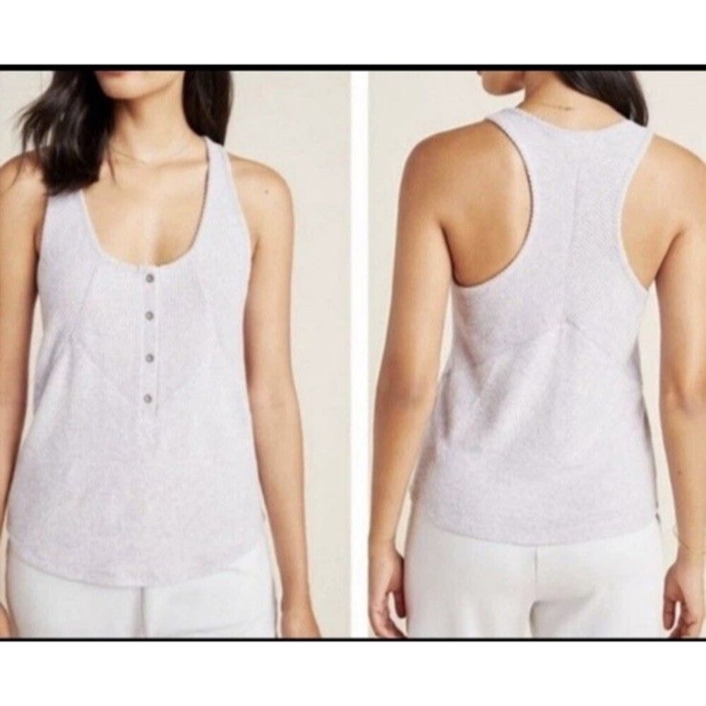 Anthropologie Saturday Sunday Ribbed Henley Tank Top Women’s XL Racerback Beach